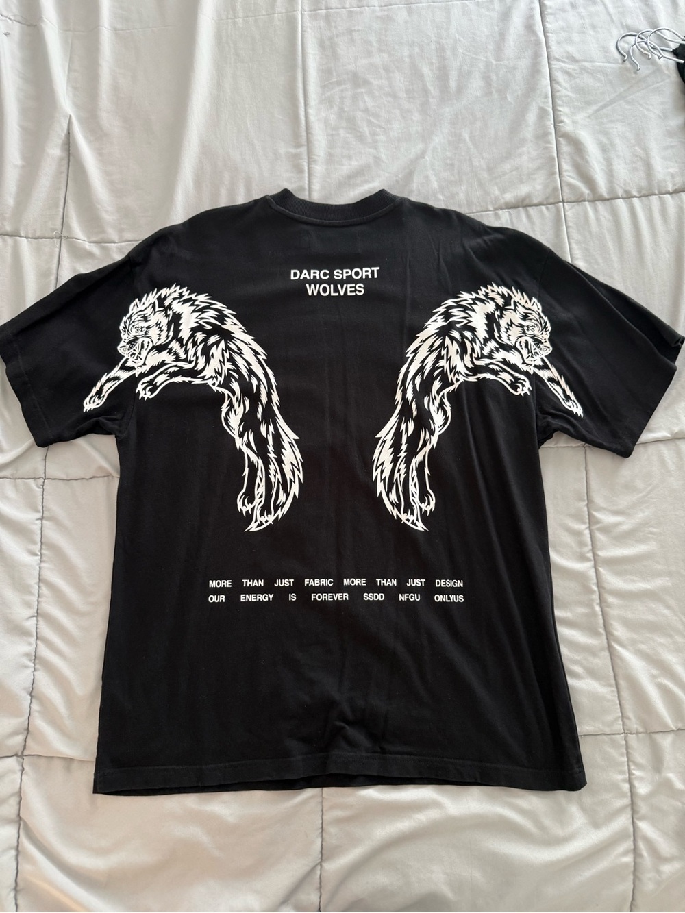 Darc Sport Black Tee with White Wolf Graphics